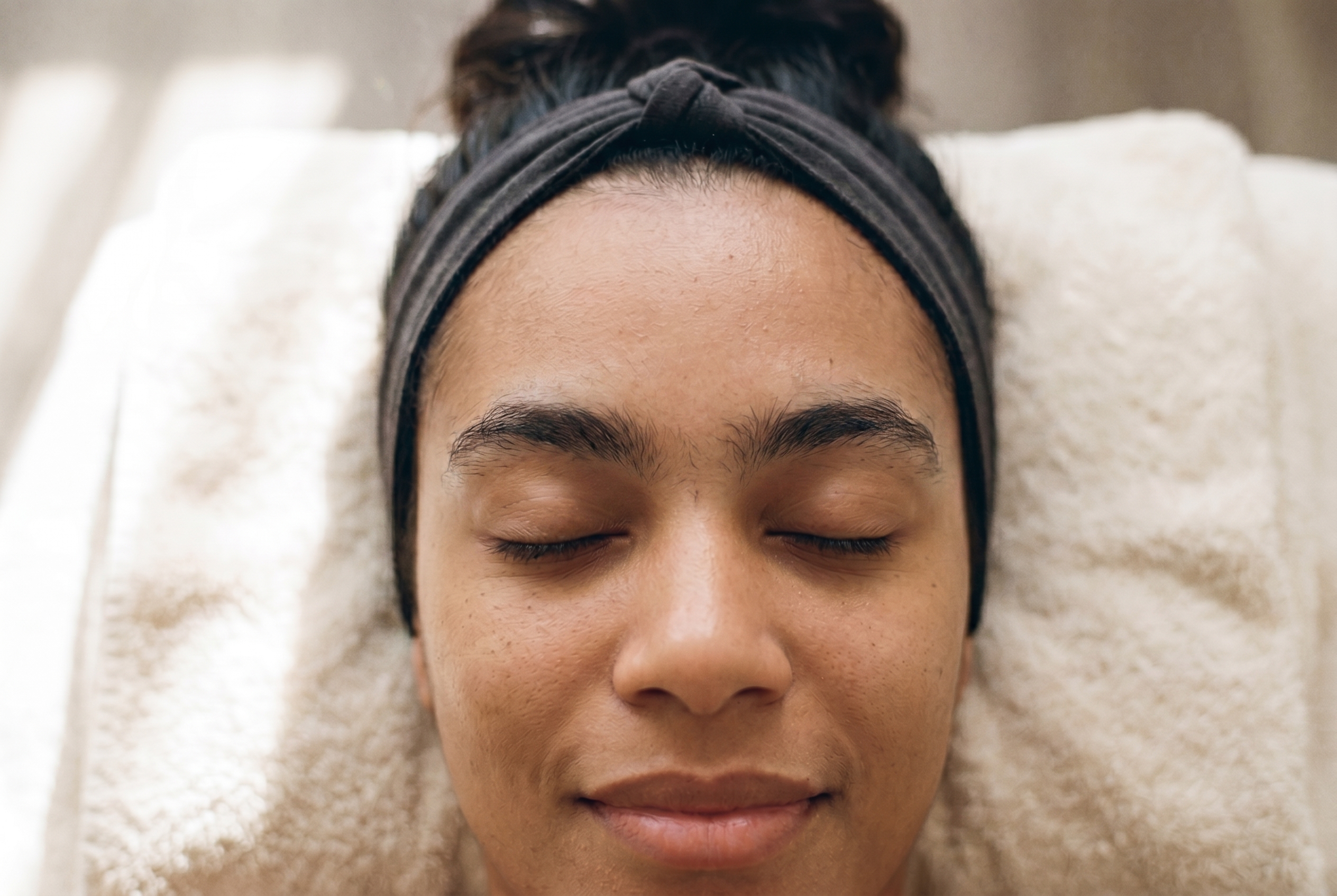 Natural brows before threading
